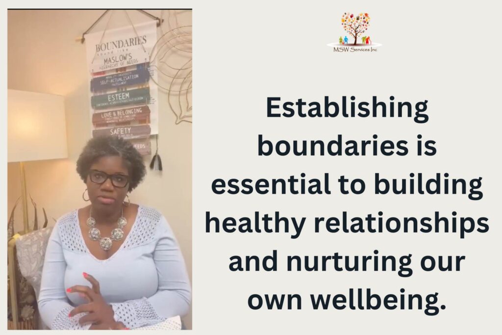 Establishing boundaries is essential to building healthy relationships and nurturing our own wellbeing.